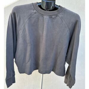 Vuori Sunnyside Cropped Oversized Sweatshirt Women’s Gray Crewneck, Best L